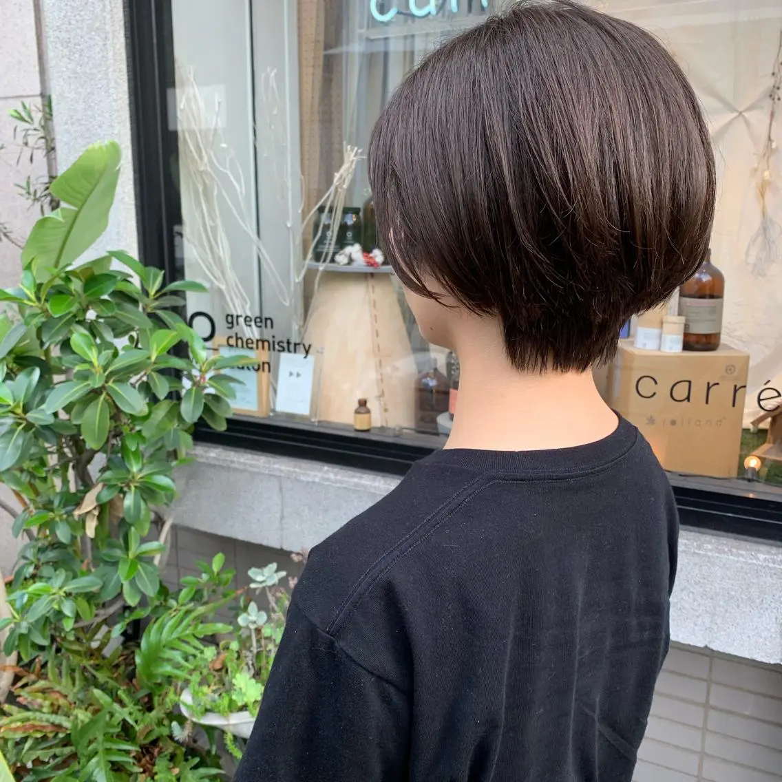 ショート カット ヘアカラー トリートメント 艶髪color💎髪 質改善ストレート大吉のヘアスタイル
