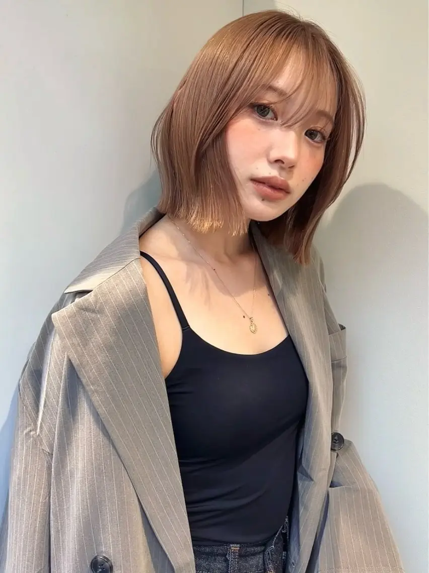 ショート ボブ トリートメント カット 小顔ボブ jilblanカホのヘアスタイル