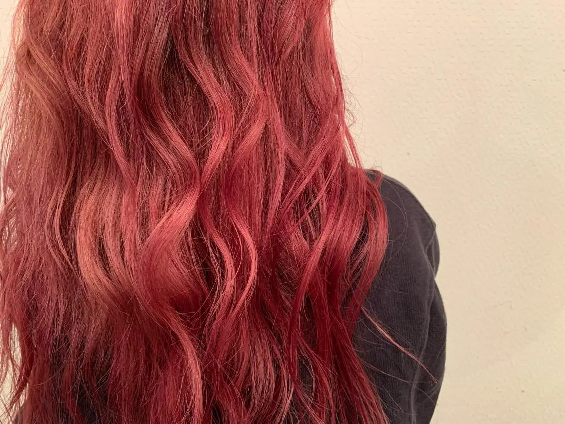 ロング カラー ヘアカラー あべ ゆうかのヘアスタイル