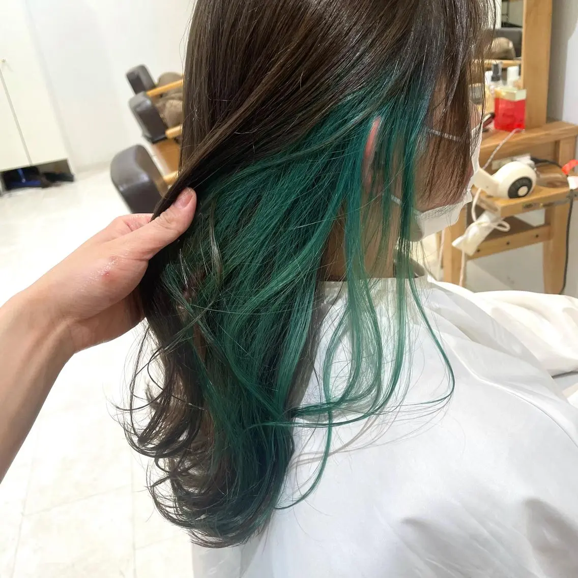 ロング カラー ヘアカラー 心斎橋/ブリーチなし 髪質改善/レイヤーのヘアスタイル