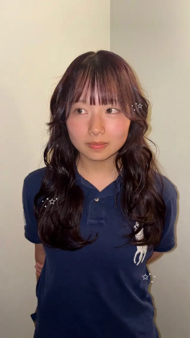 ロング カラー ブリーチ ブリーチなしカラー ヘアカラー トリートメント 【sica】 チナのヘアスタイル