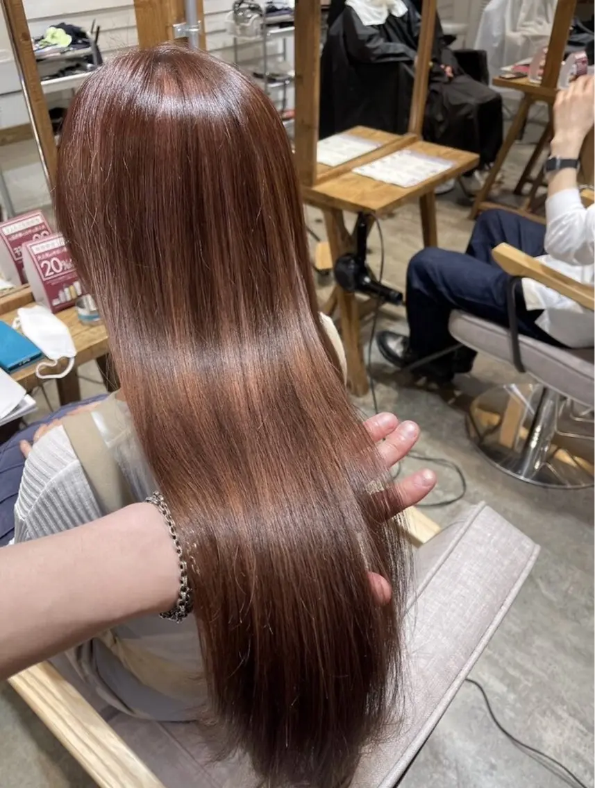 ロング カラー トリートメント ヘアカラー mei/中目黒/ アイドル風/ガーリーのヘアスタイル