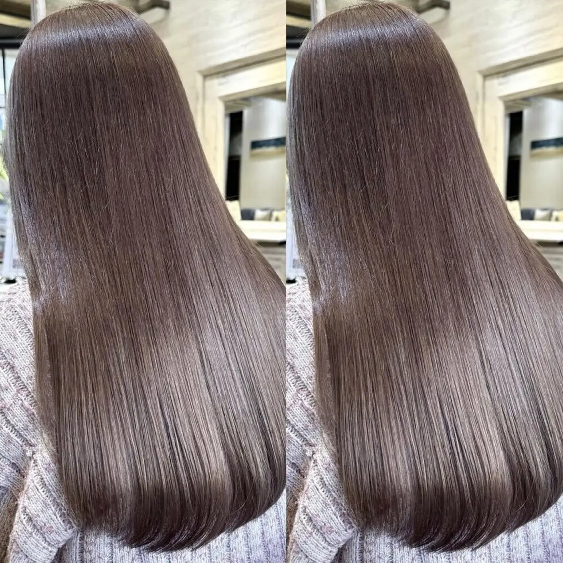 セミロング ヘアカラー トリートメント 髪質改善/縮毛矯正/ レイヤーカット/ガブのヘアスタイル