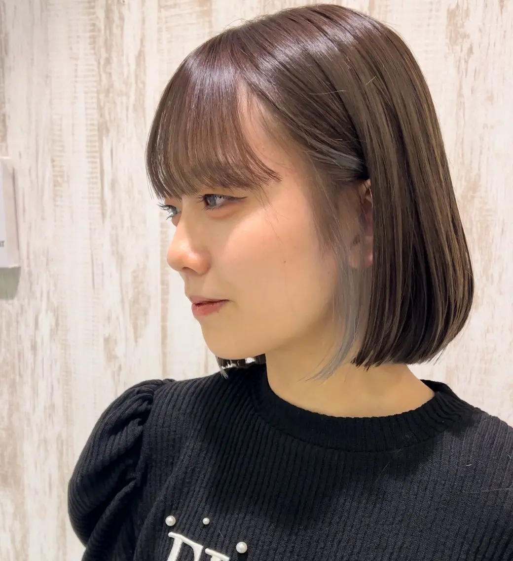 ショート カラー インナーカラー ボブ 顔周りカット サイドバング ヘアカラー トリートメント ✨技術講師.艶髪✨ ✂︎佐久間✂︎のヘアスタイル