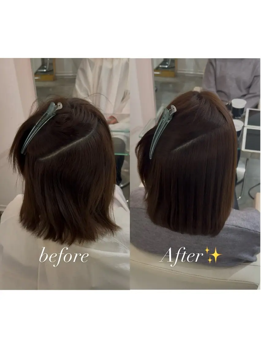 ミディアム 髪質改善 縮毛矯正 原宿♡縮毛矯正♡透明 感カラー【MAYU】のヘアスタイル