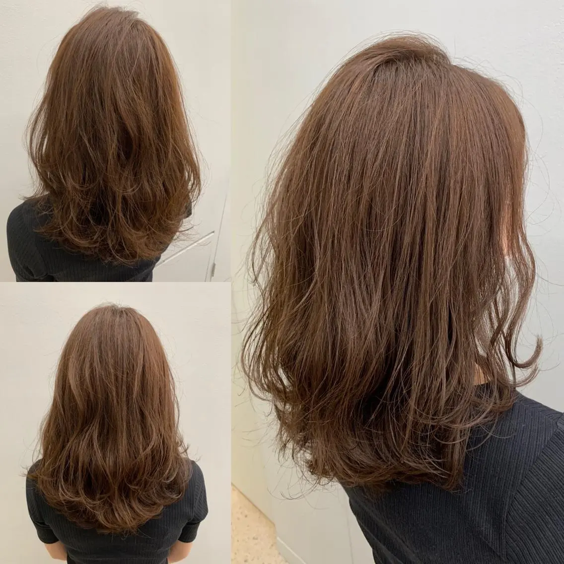 セミロング カラー ヘアアレンジ ブリーチ ダブルカラー ハイライトカラー オリーブカラー ハイライト パーマモデル募集中 ✨Ukyoのヘアスタイル