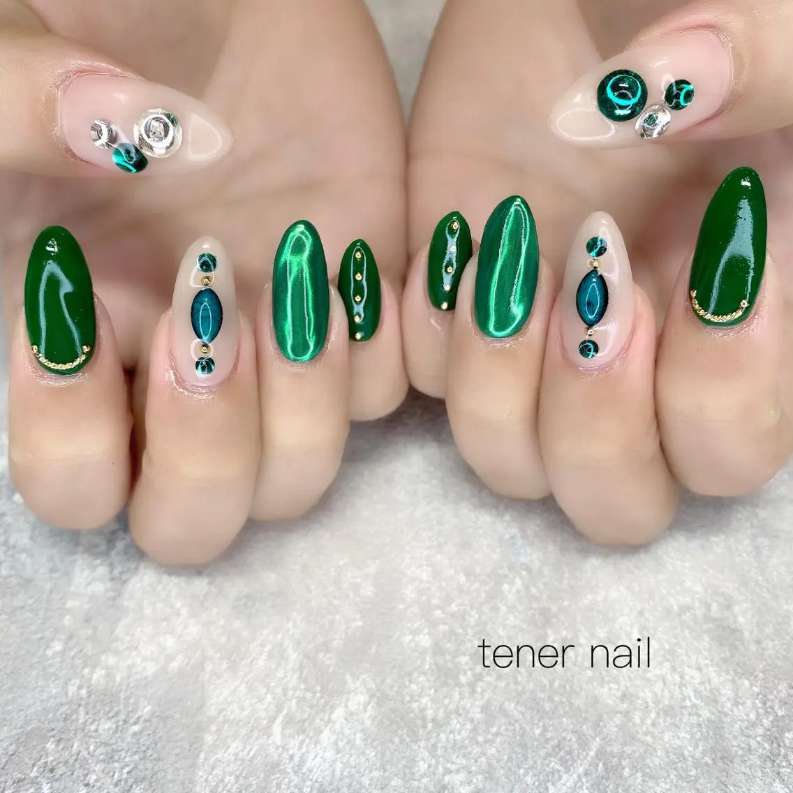 ネイル グリーン テネルネイル tener nailのネイルデザイン