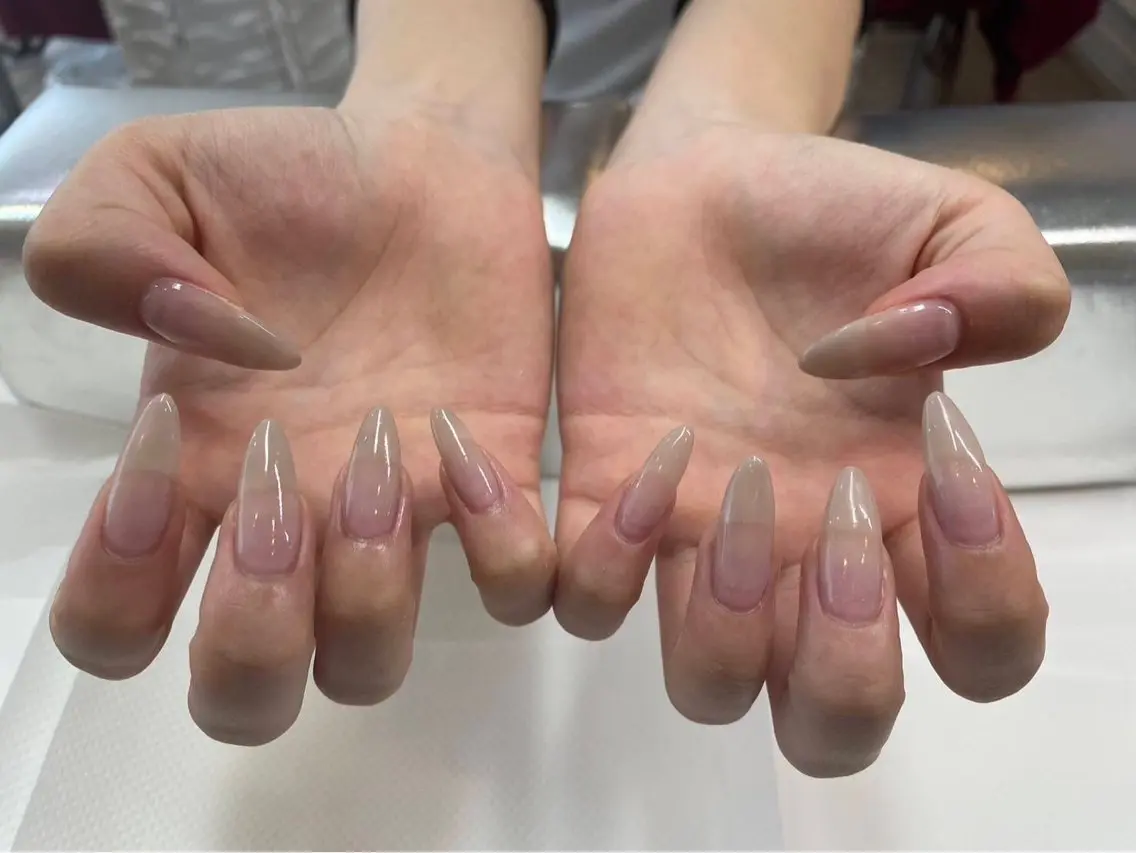 ネイル 長さ出し ロングネイル ワンカラーネイル スーパーロングネイル Epokku ネイルサロンのネイルデザイン