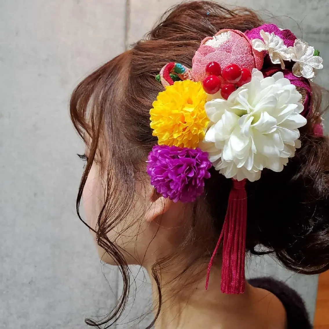 ヘアアレンジ 成人式 谷 結奈のヘアスタイル