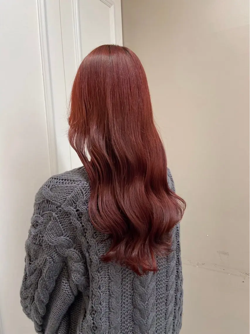 ロング カラー オレンジ メンズ特化/上野 暖色カラー ダイチのヘアスタイル