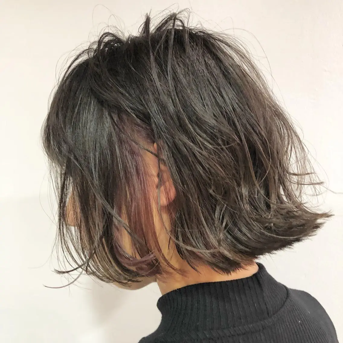 ミディアム カラー 低ダメージパーマ ケアパーマ/武田明大のヘアスタイル