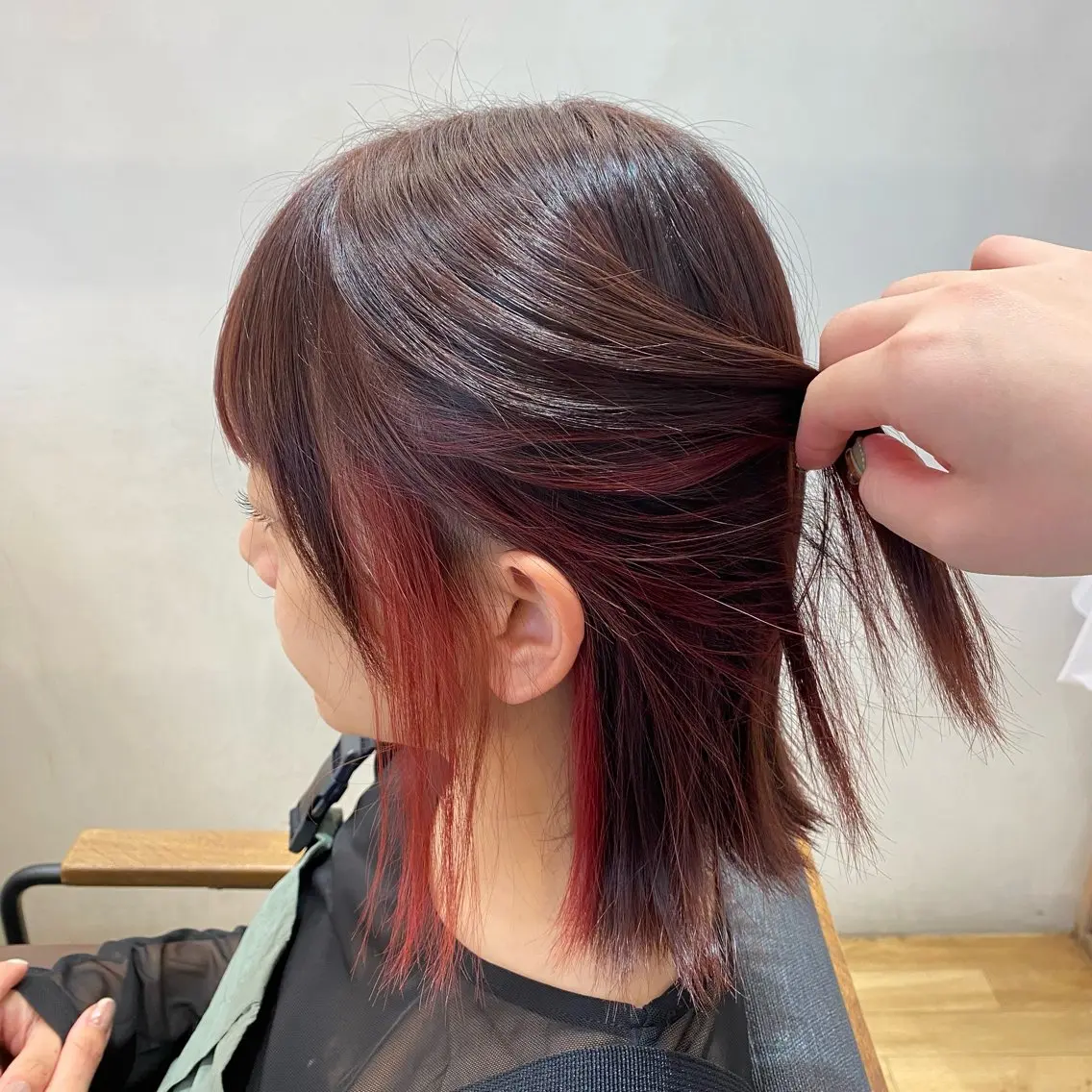 ミディアム カラー ついざき はるかのヘアスタイル