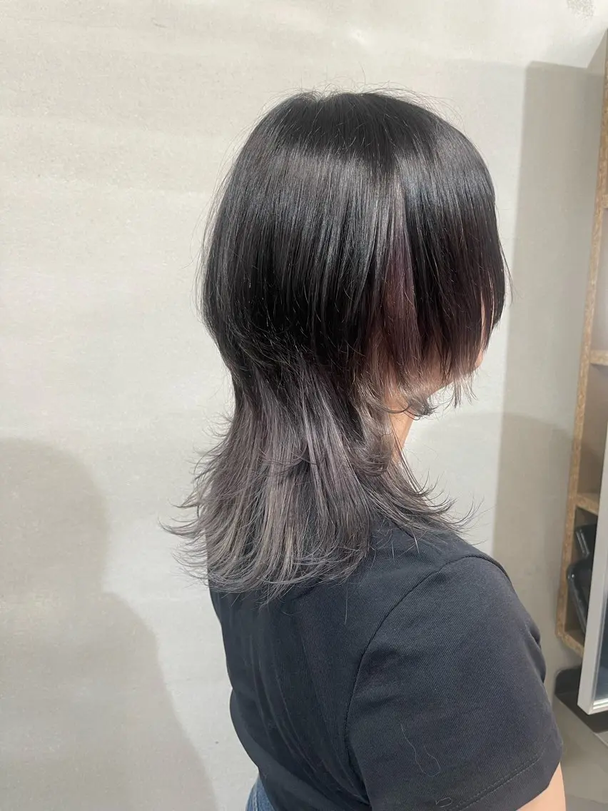ミディアム ウルフカット カット ヘアカラー 柏 ウルフ/レイヤー 田中佐和🐺のヘアスタイル