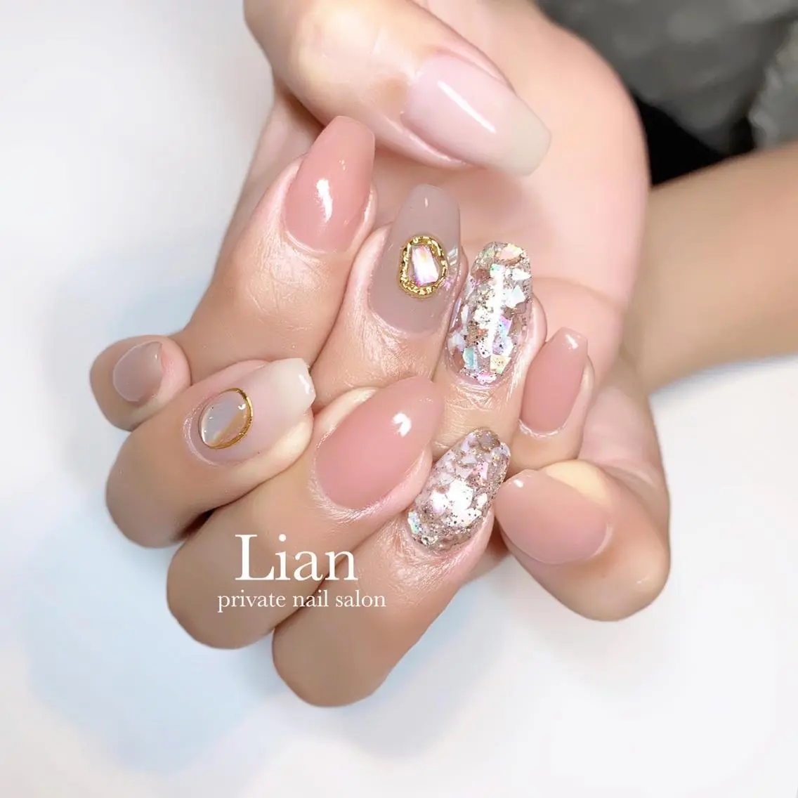 ネイル キラキラネイル シンプルネイル nailsalon Lenoaのネイルデザイン