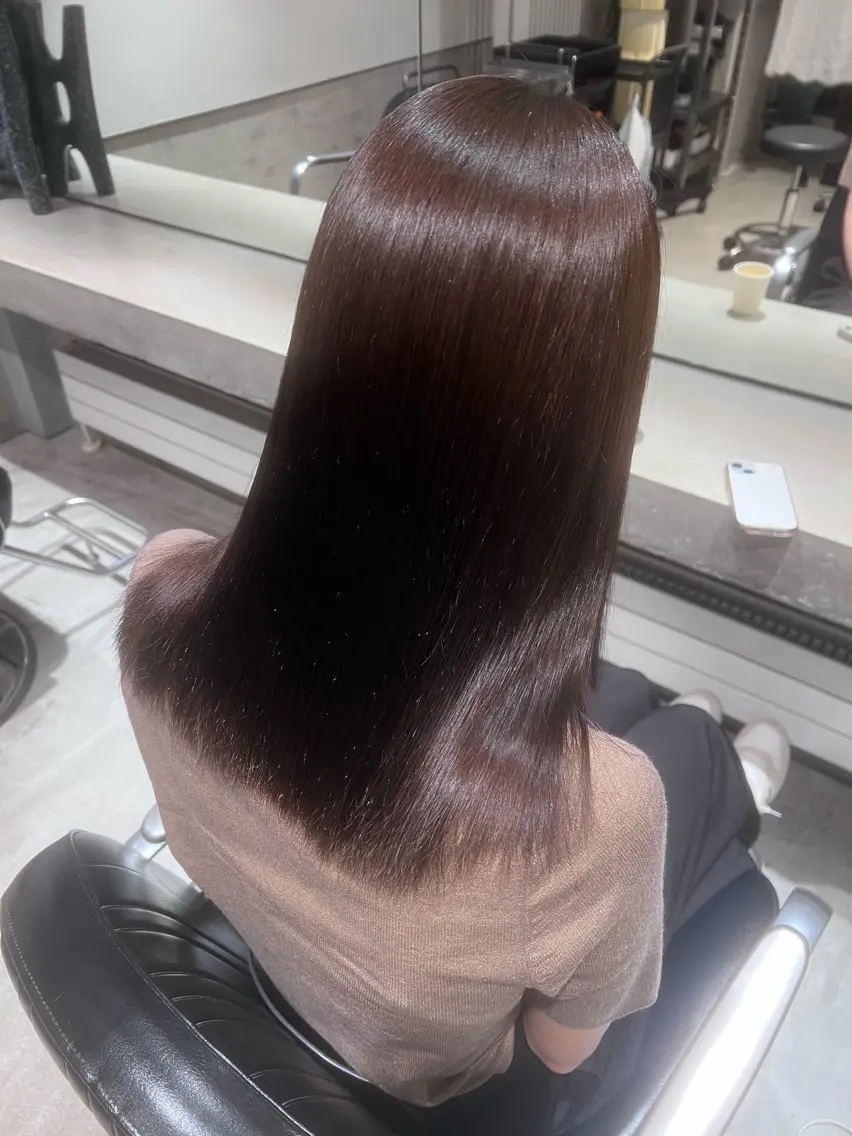 ミディアム 縮毛矯正 kilto かのんのヘアスタイル