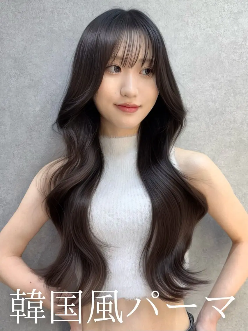 ロング 韓国風ヘア レイヤーカット カット ヘアカラー 韓国ヘア&耳ツボ💎 池袋/himeriのその他イメージ