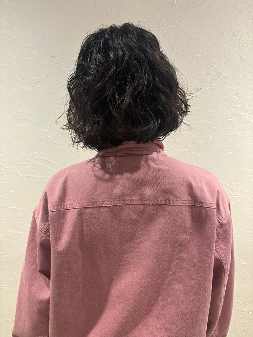 ミディアム カット パーマ 大西 柚羽のヘアスタイル