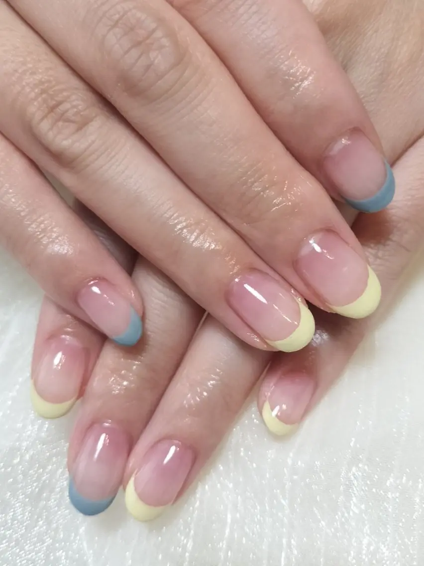 ネイル フレンチネイル パステルネイル ハンドネイル moff.(ﾓﾌ) nail salonのネイルデザイン