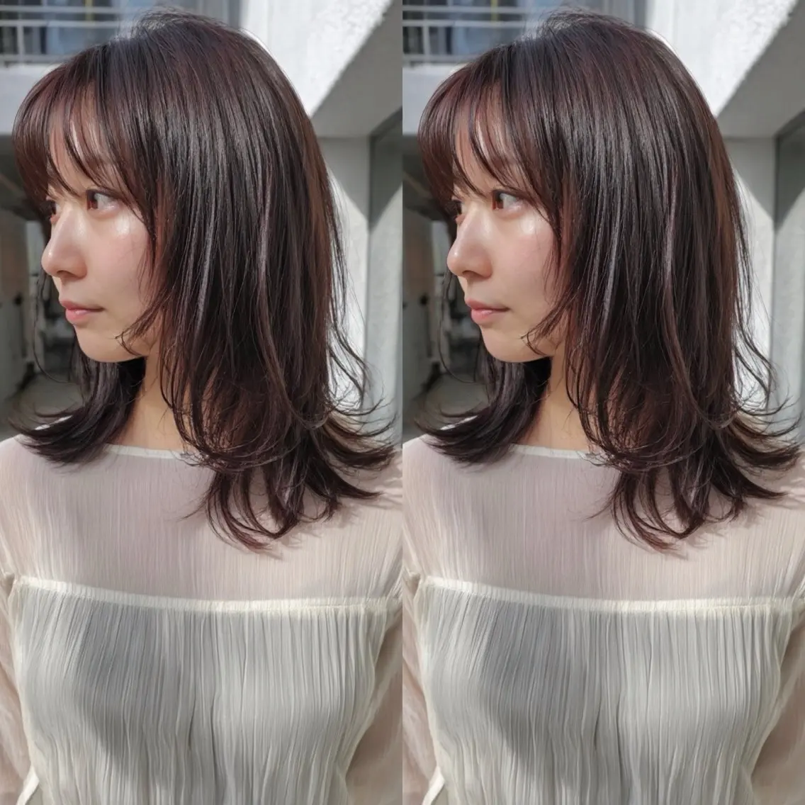 ミディアム 顔まわりレイヤー 顔周りカット レイヤーカット ✨メンズパーマ✨ 沼尾隆一のヘアスタイル