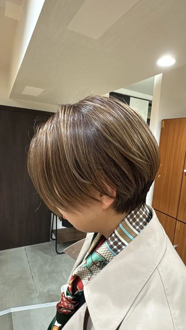 ショート カラー ヘアカラー お悩み改善 美容師✂鷲田竜也のヘアスタイル