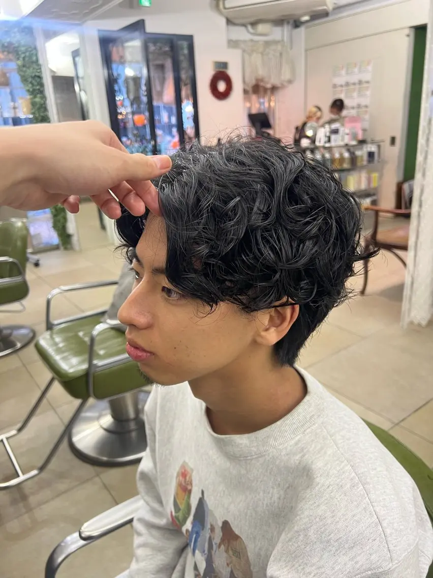 メンズ メンズパーマ カット パーマ 野崎 海翔のヘアスタイル