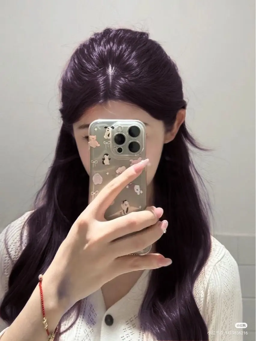ロング カラー ラベンダーカラー ラベンダー💜 グレージュ🩶のヘアスタイル