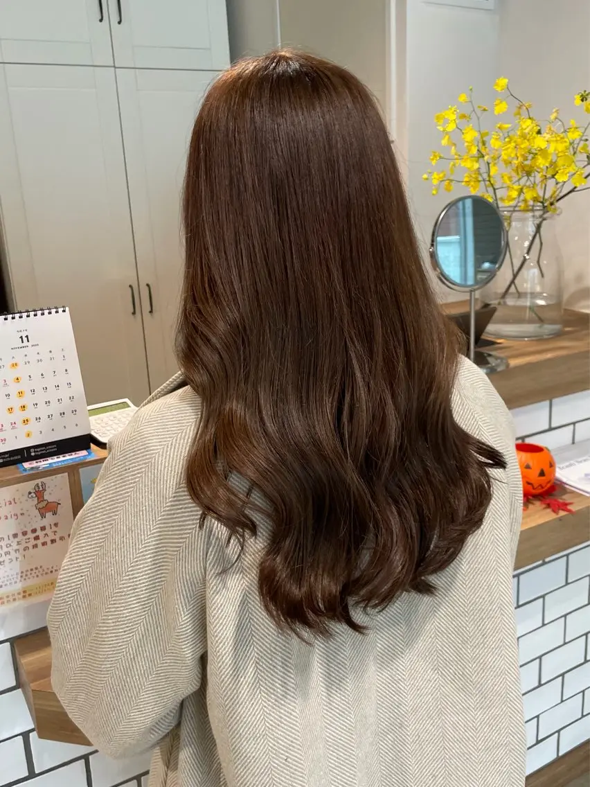 カラー ベージュカラー ブラウンカラー ブラウンベージュ カット ヘアカラー 赤み消し透明感カラー /レイヤー/rinaのヘアスタイル