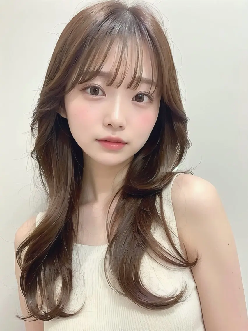 セミロング カラー 田村 柊真のヘアスタイル