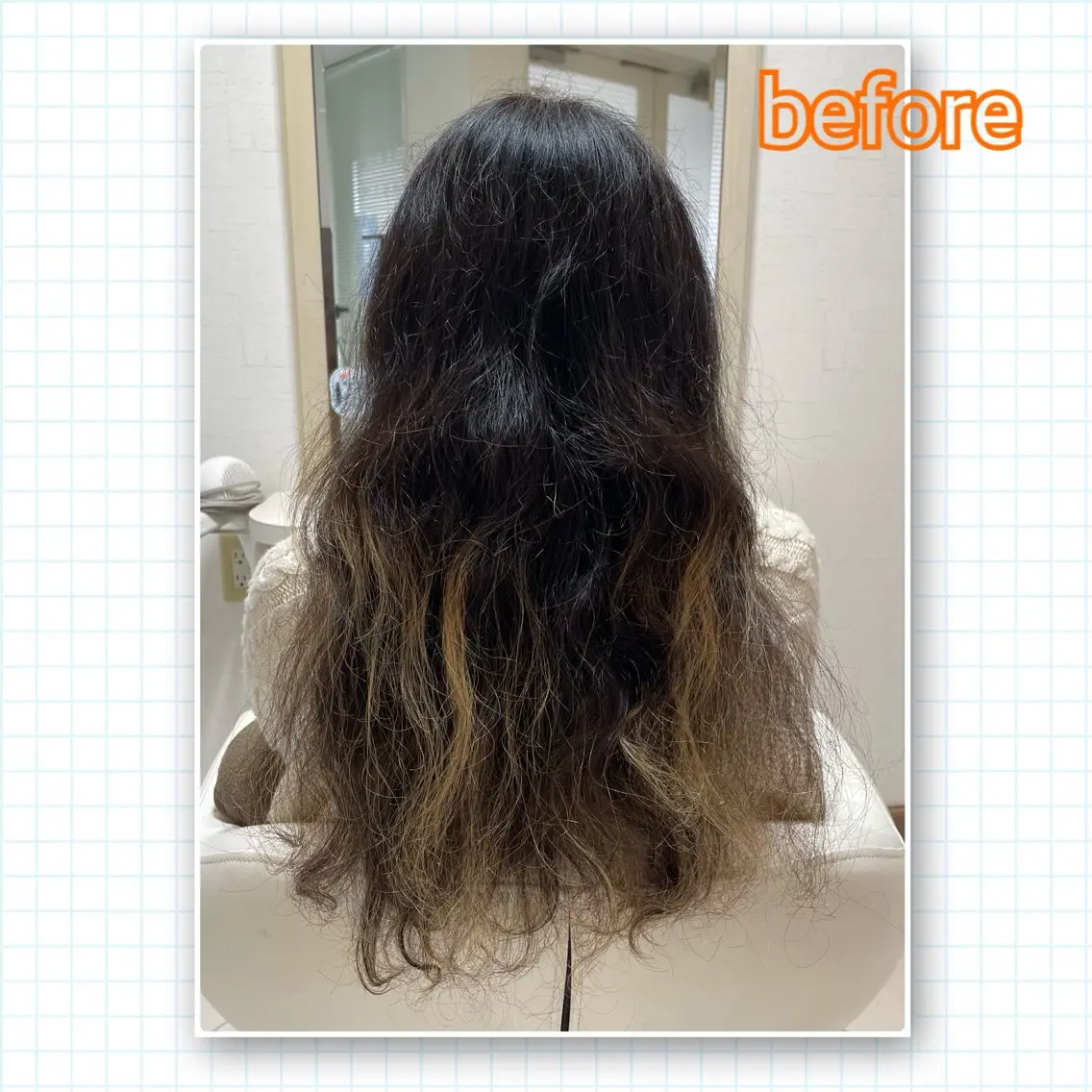 ロング アミーベル🧸🧡 本店✂️しおりのヘアスタイル