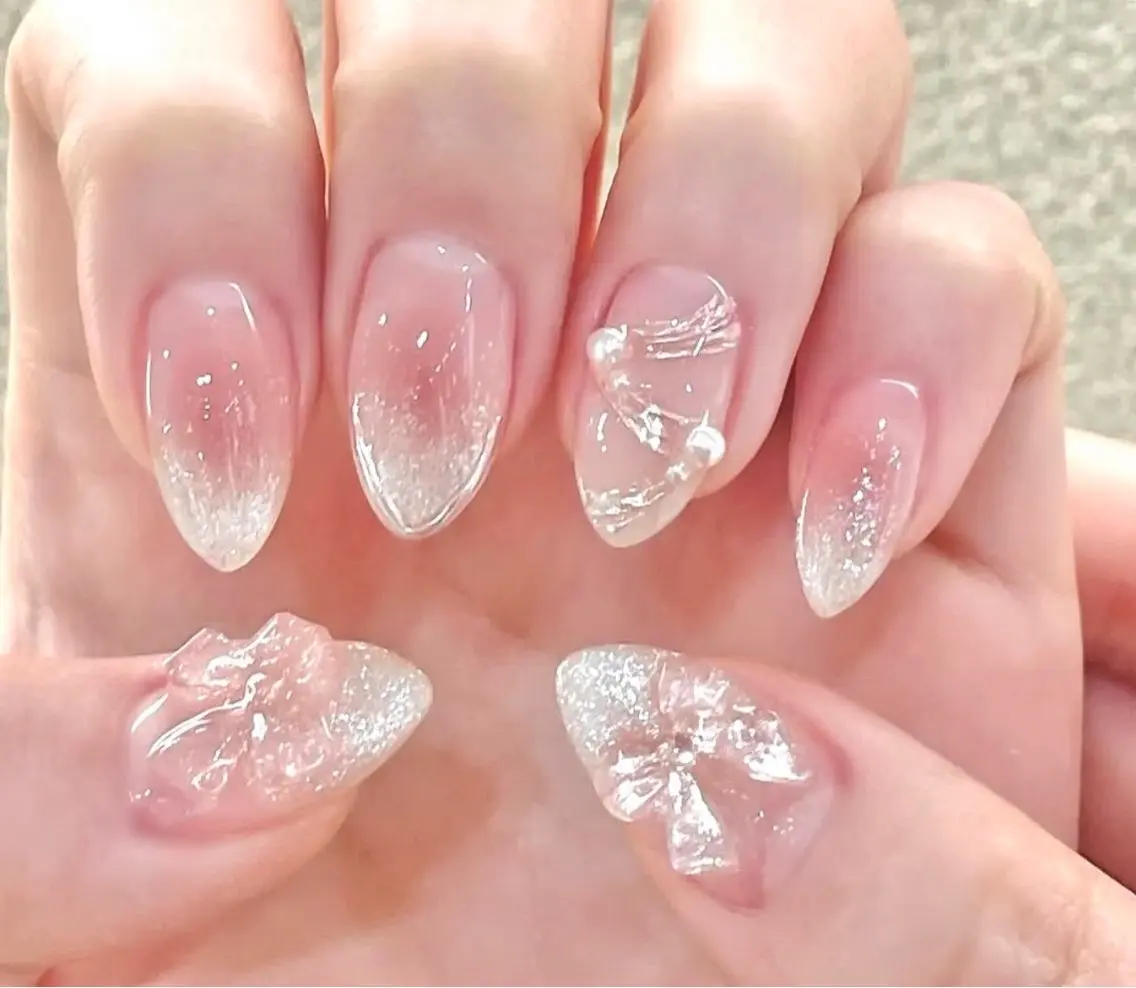ネイル ハンドネイル H3 Nail Tsuki🦋💙のネイルデザイン