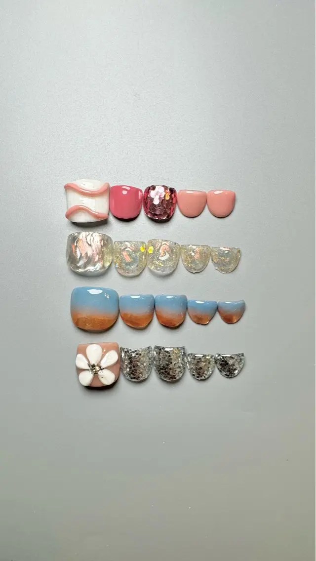 【自店オフ込み】フット🦶🏻定額デザイン💅🏻持ち込み相談可能!フットバス付き!の写真