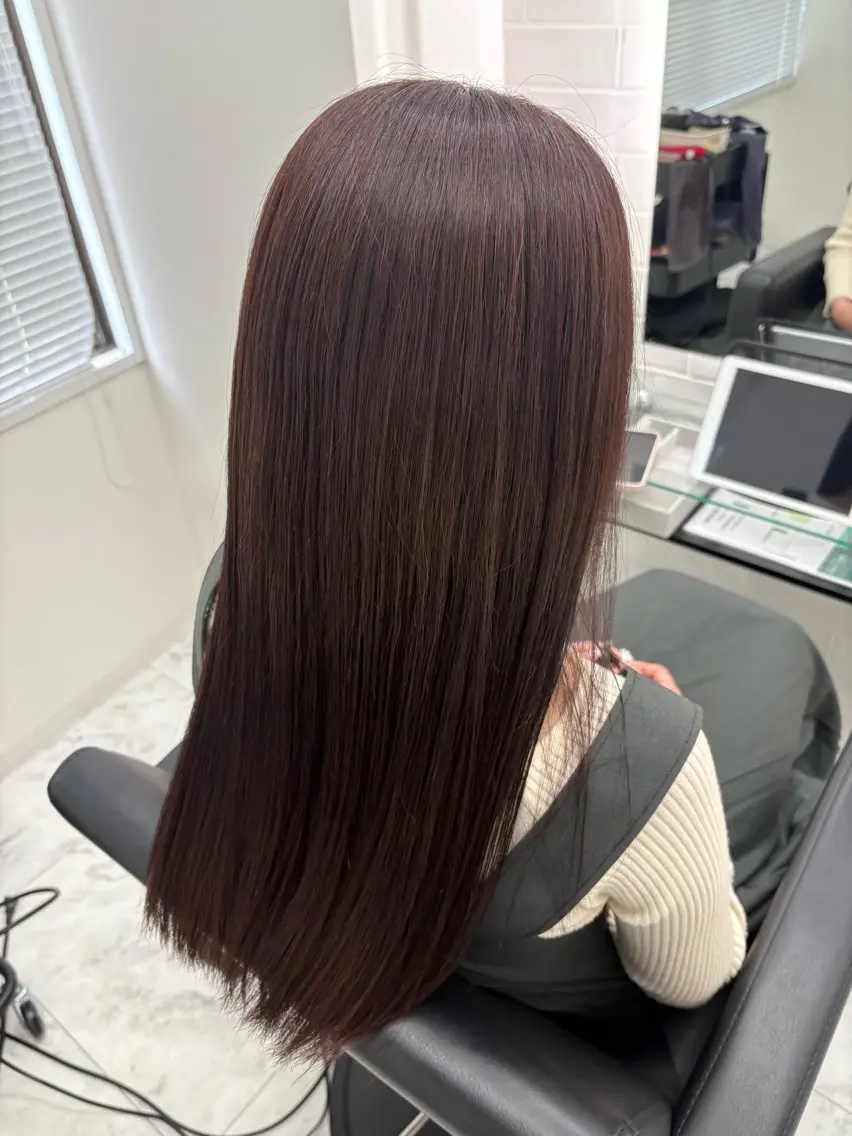 ロング カット ヘアカラー トリートメント 髪質改善サロン🫧 セキチサトのヘアスタイル