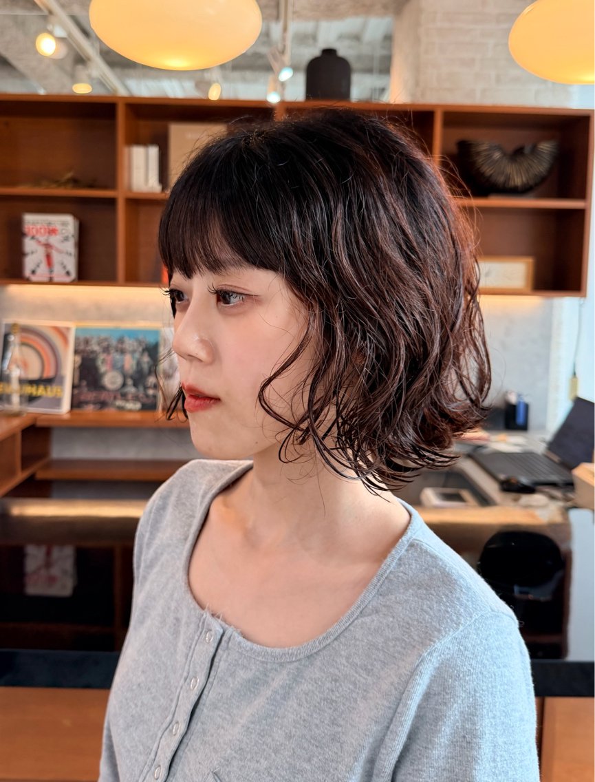 ショート カラー パーマ カット ヘアカラー パーマ トリートメント くせ毛・パーマ◎ ミズノアサミのヘアスタイル