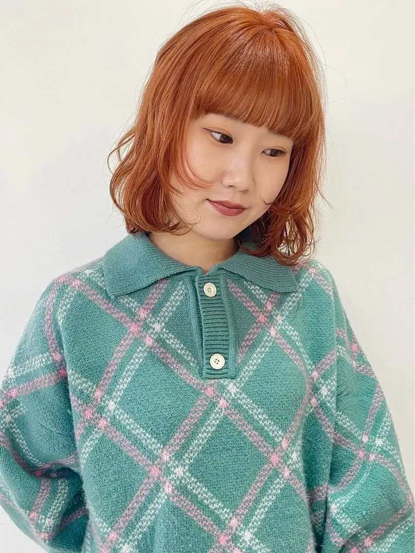 ミディアム カラー ヘアカラー ナナ 福岡美容室のヘアスタイル