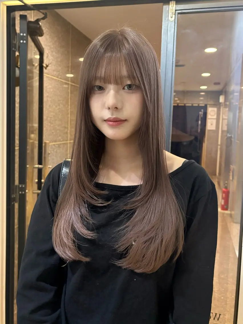 ロング カラー ベージュカラー ブリーチ カット ヘアカラー RINO/似合わせ /女性専用𖧷のヘアスタイル