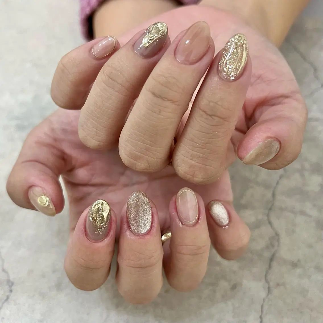 ネイル ニュアンスネイル シンプルネイル ハンドネイル vegh. nail／阿波座のネイルデザイン