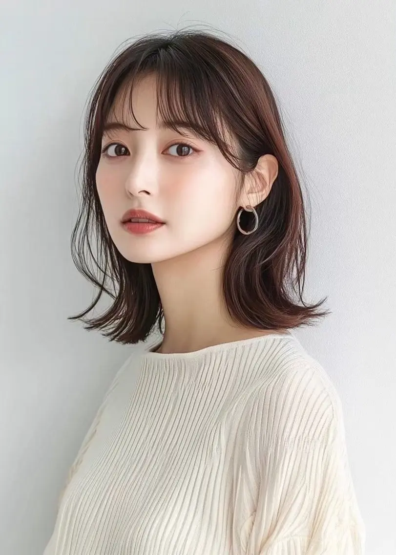 ミディアム 艶カラー/ヘアセット 着付け　ふうか　渋谷のヘアスタイル