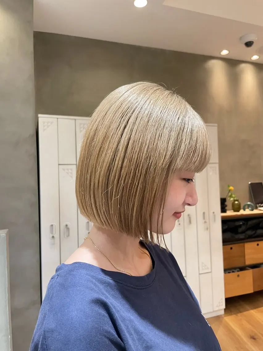 ミディアム ボブ 似合わせカラー/ 堀江美容室/レミ🎀のヘアスタイル