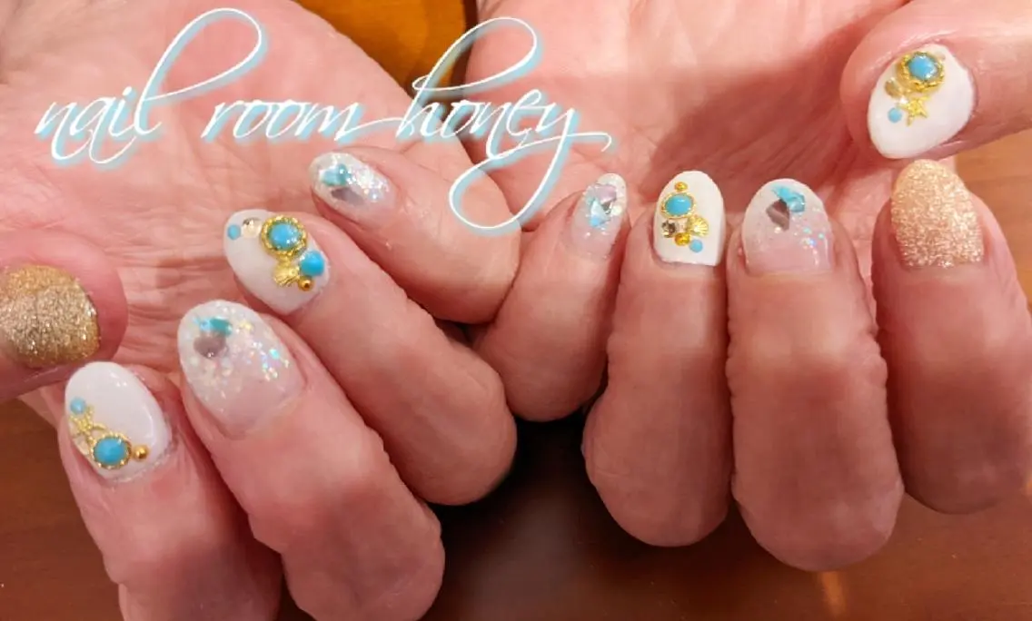 ネイル 夏ネイル nail room  honeyのネイルデザイン