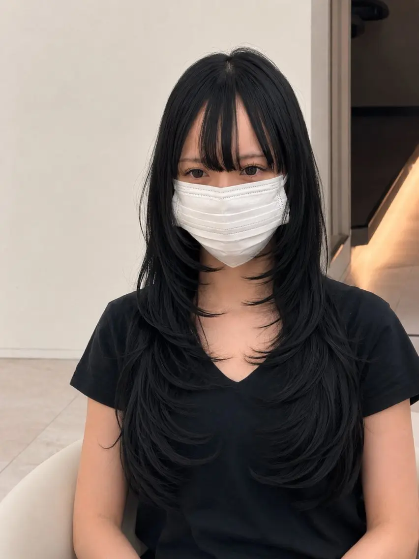 ロング プルエクステ エクステ レイヤーカット エクステ Fi-Ne原宿/プル エク指名No.1そらのヘアスタイル