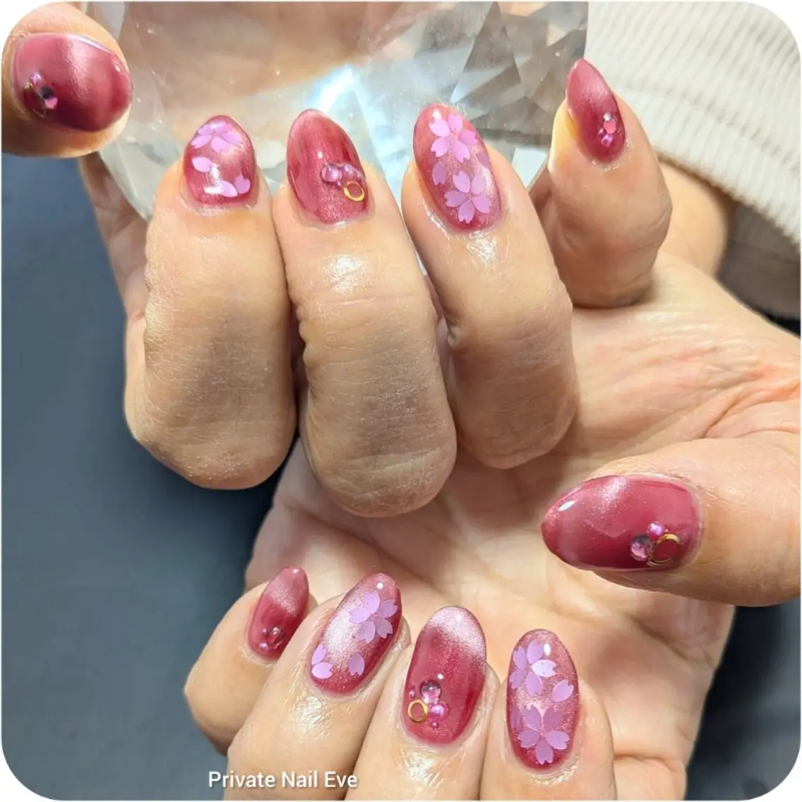 ネイル 桜ネイル ハンドネイル ネイル junkoのネイルデザイン