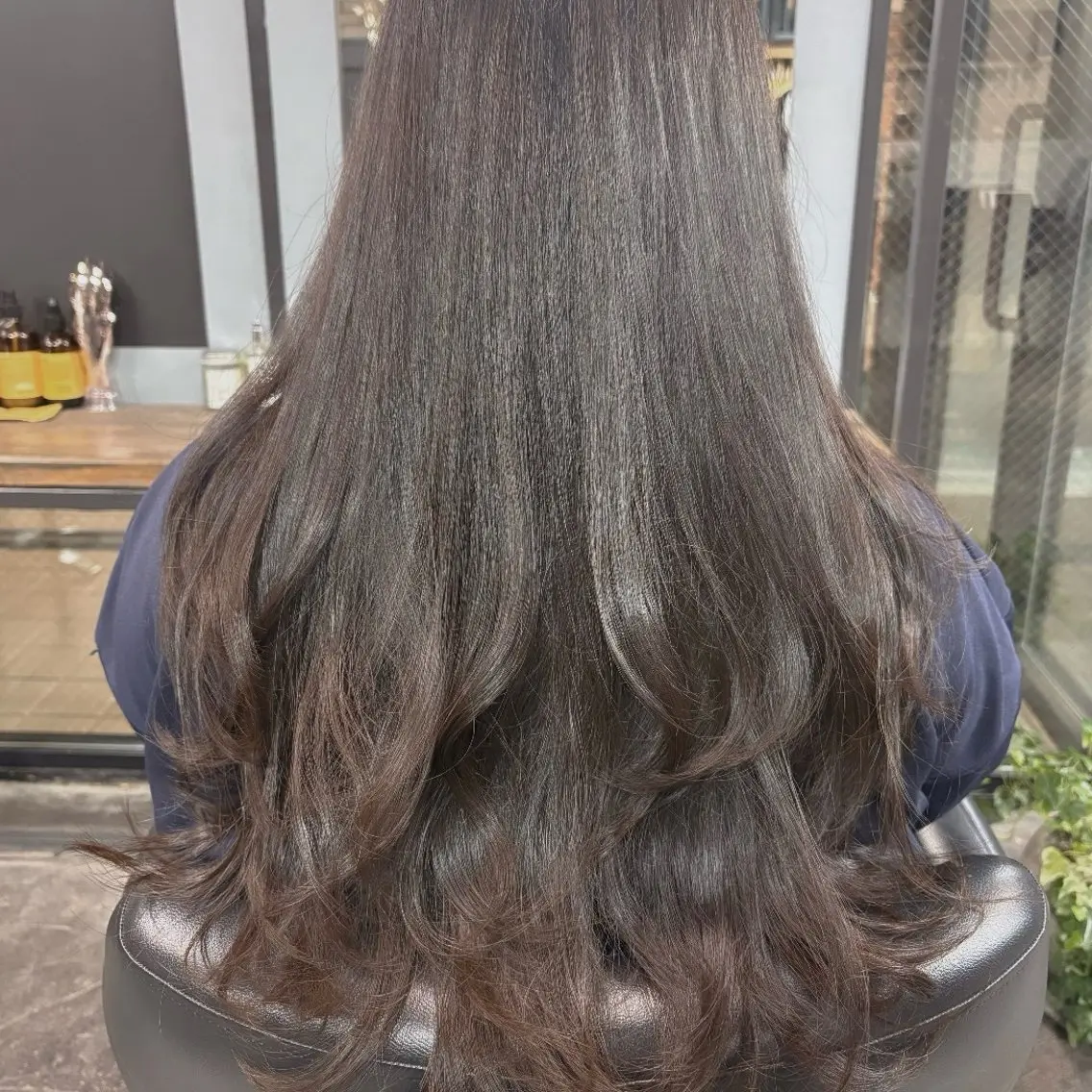 ロング レイヤーカット カット 韓国ヘア/縮毛矯正 /レイヤー🫧ユイカのヘアスタイル