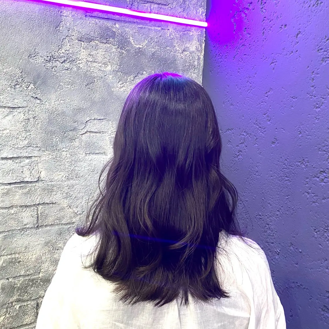 ロング カラー 黒髪 ブルーカラー ブルーブラック 🍑メンズモテヘア MOE🍑のヘアスタイル