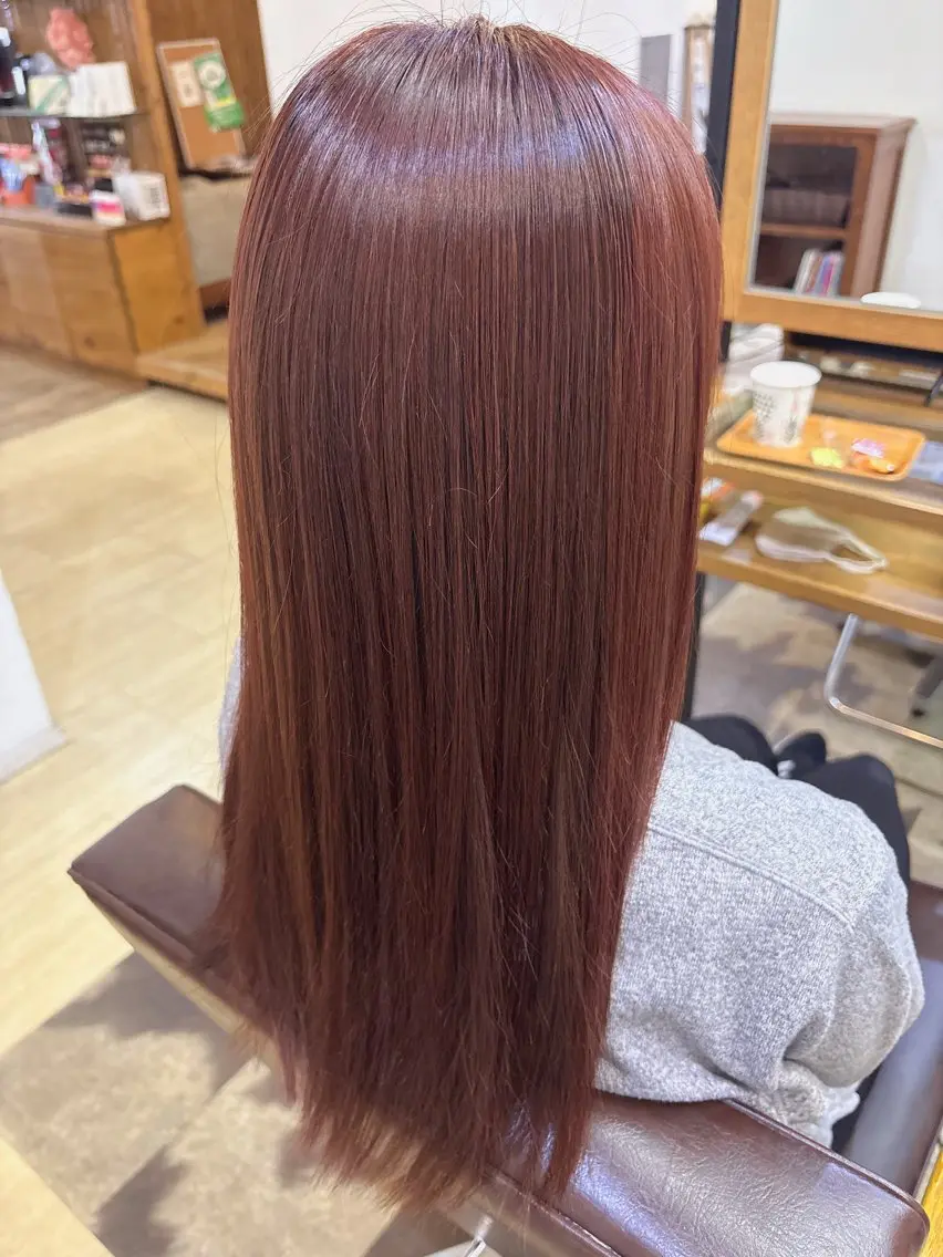 カラー ピンクカラー ヘアカラー トリートメント BRAS ナカガワのヘアスタイル