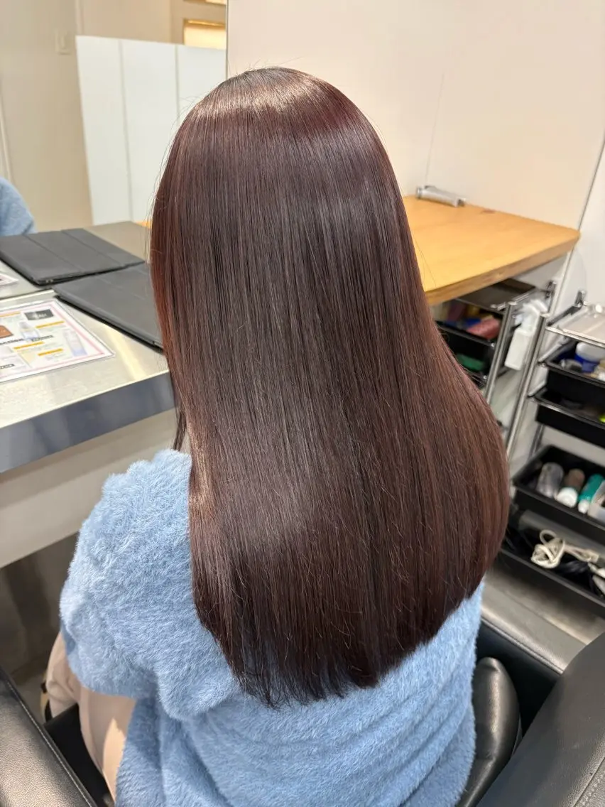 セミロング ヘアカラー 中村 美月のヘアスタイル