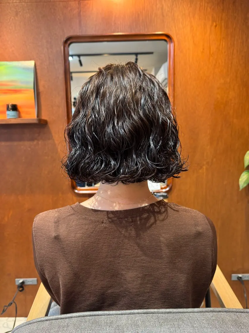 ショート パーマ カット パーマ トリートメント ボブ美容師💛 AYUMIのヘアスタイル