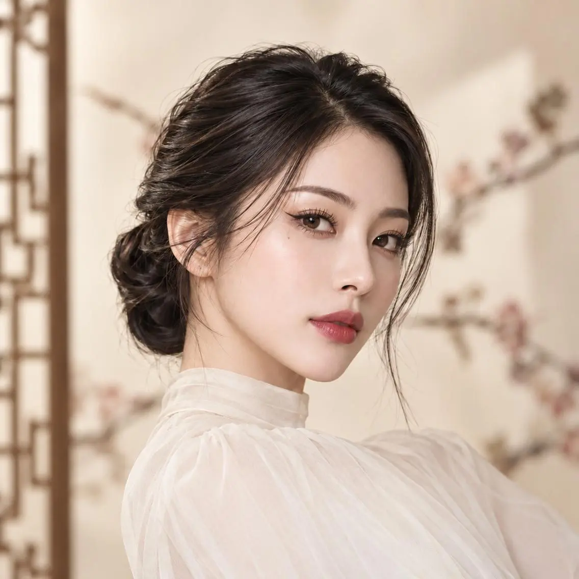 ワンホンフルメイク+ヘアセットの写真