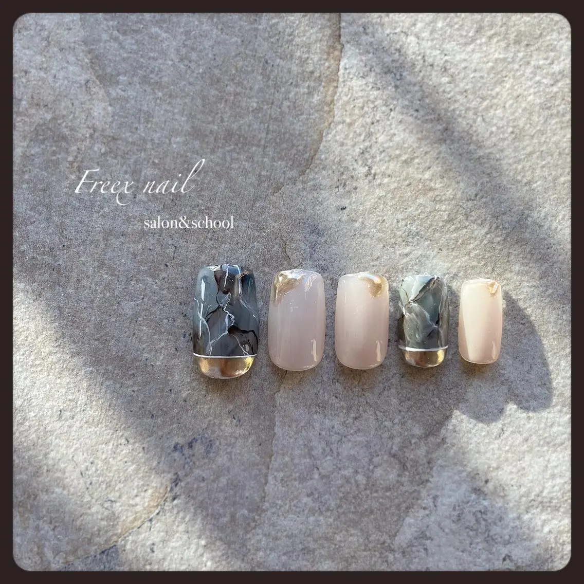 ネイル 大理石ネイル(マーブル) ハンドネイル ハンドケア freex nail /ニュアンス/個性派のネイルデザイン