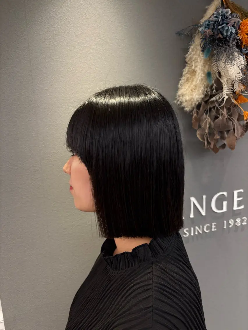 ミディアム ボブ 縮毛矯正 大人かわいいショート 🧡Mai🧡のヘアスタイル