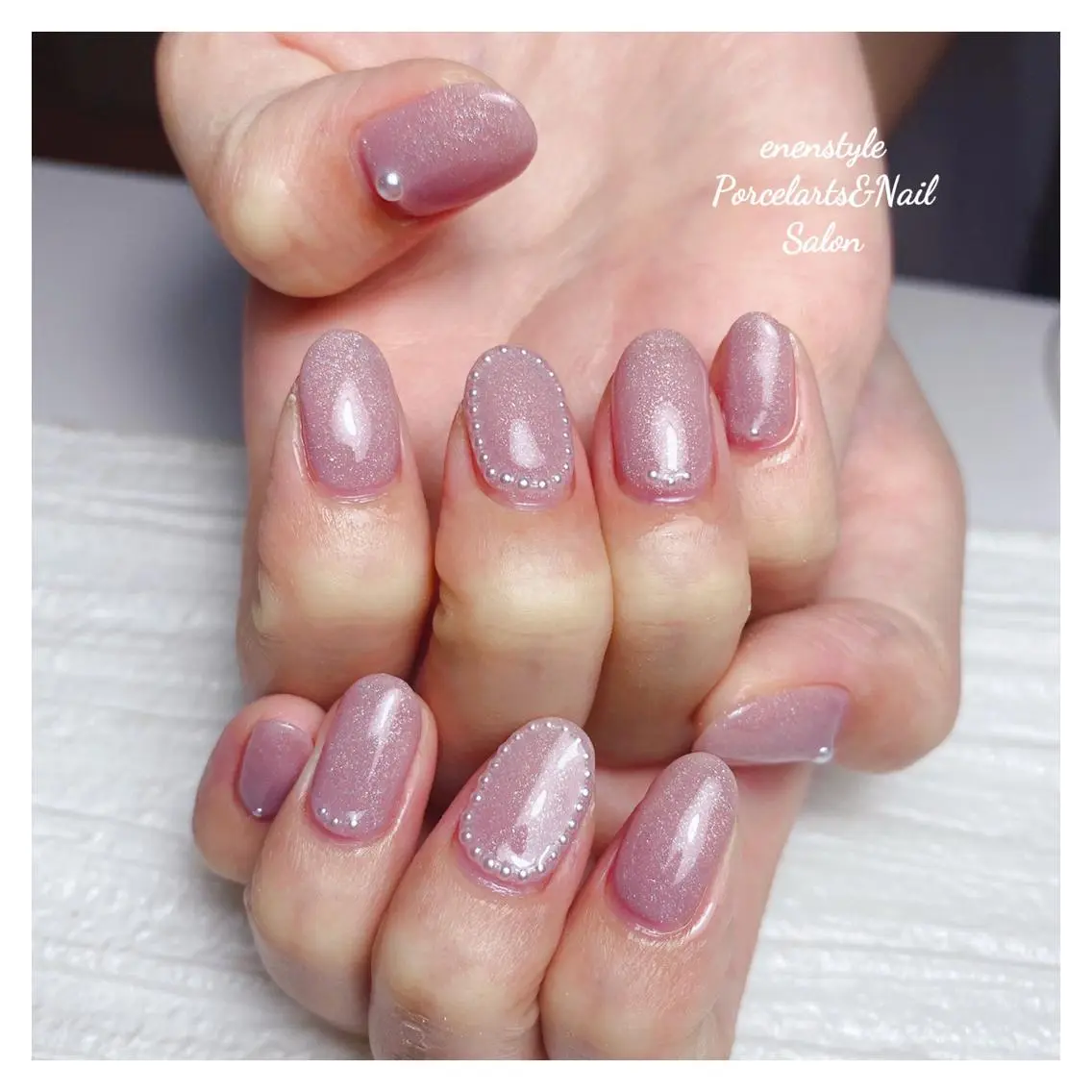 ミディアム ネイル 🐾enen style 🐾のネイルデザイン